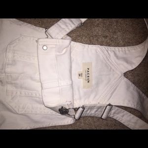 pacsun white womens overalls